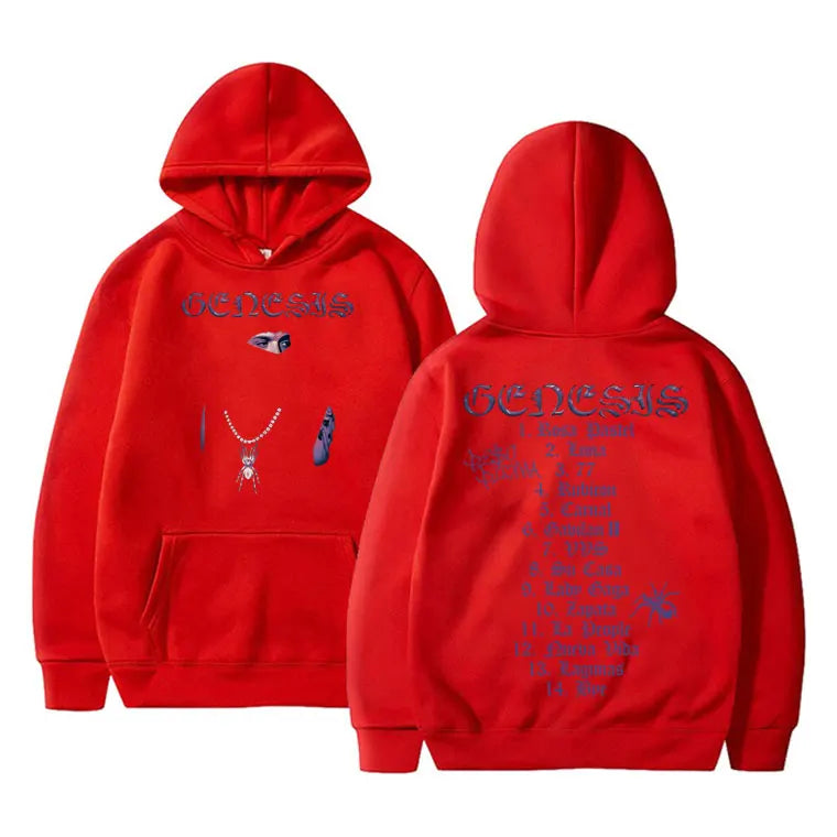 Peso Pluma "Genesis" Hoodie – Unisex Oversized Kapuzenpullover | Streetwear Sweatshirt für Herren & Damen | Hip-Hop Look