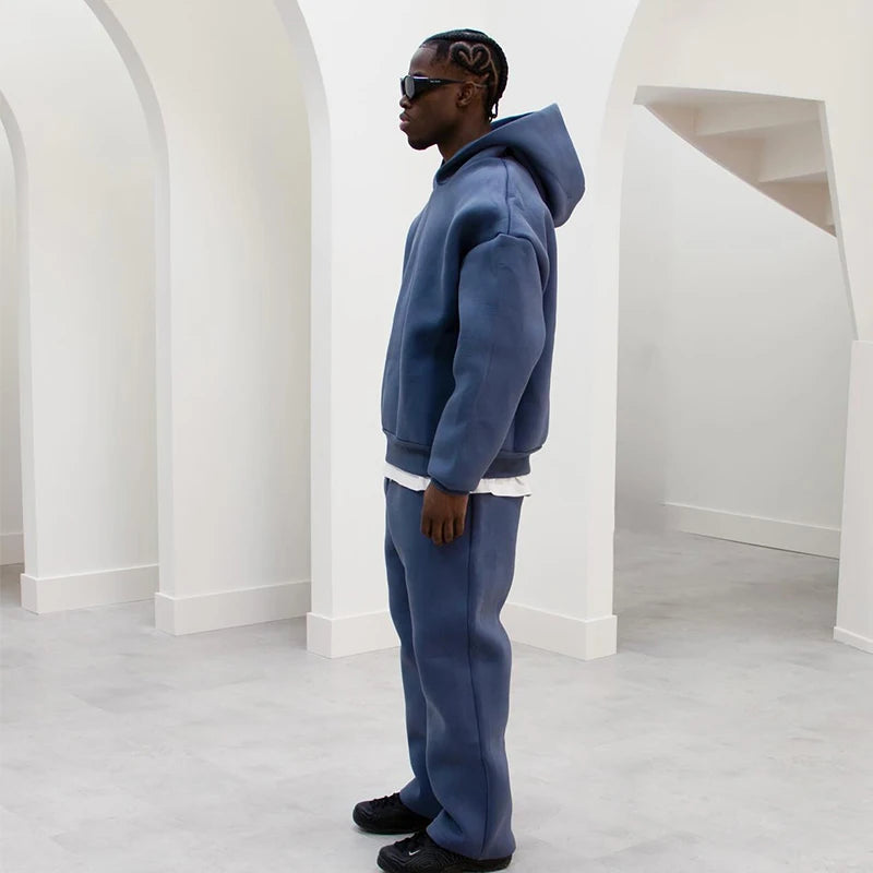 Männer Herbst 2-teiliger Set – Lässiges Hoodie & Jogginghose Outfit