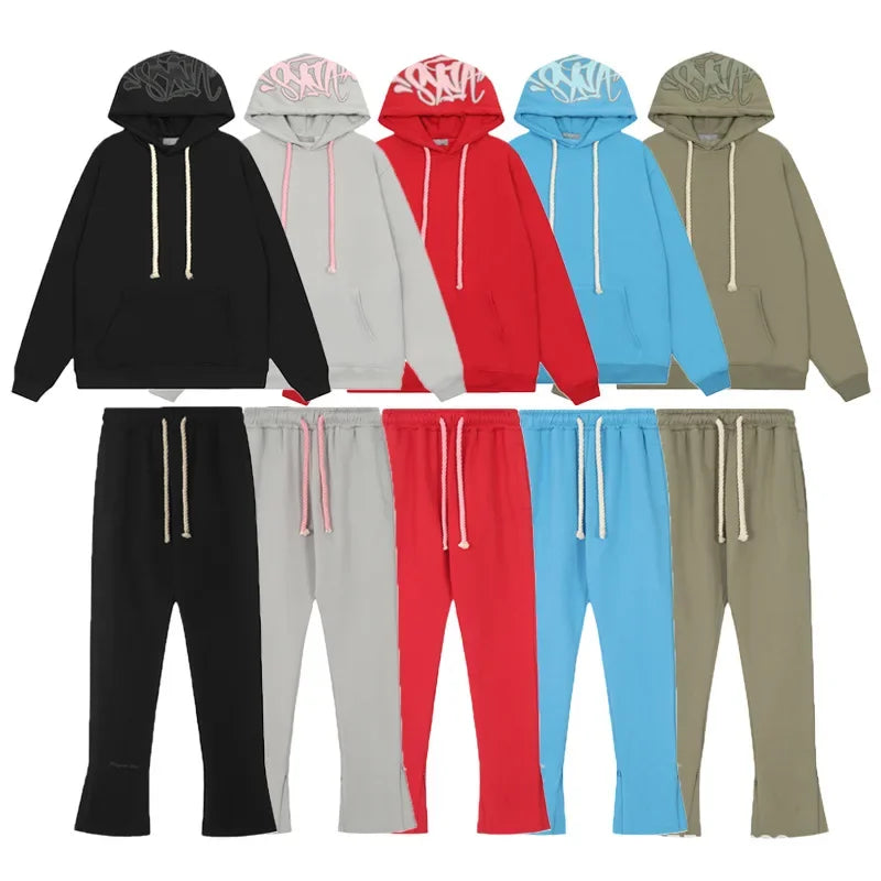 Syna World Y2K Oversized Fleece Hoodie – Unisex Streetwear Set im High Street Hip-Hop Style