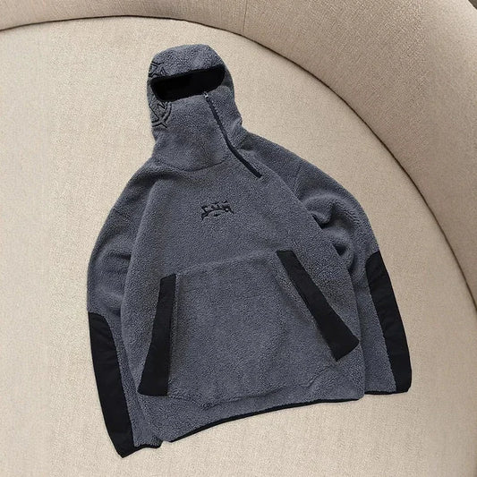 Shaker Jacket – Hip-Hop Streetwear Hoodie mit Ninja-Maske & Patchwork für Herren
