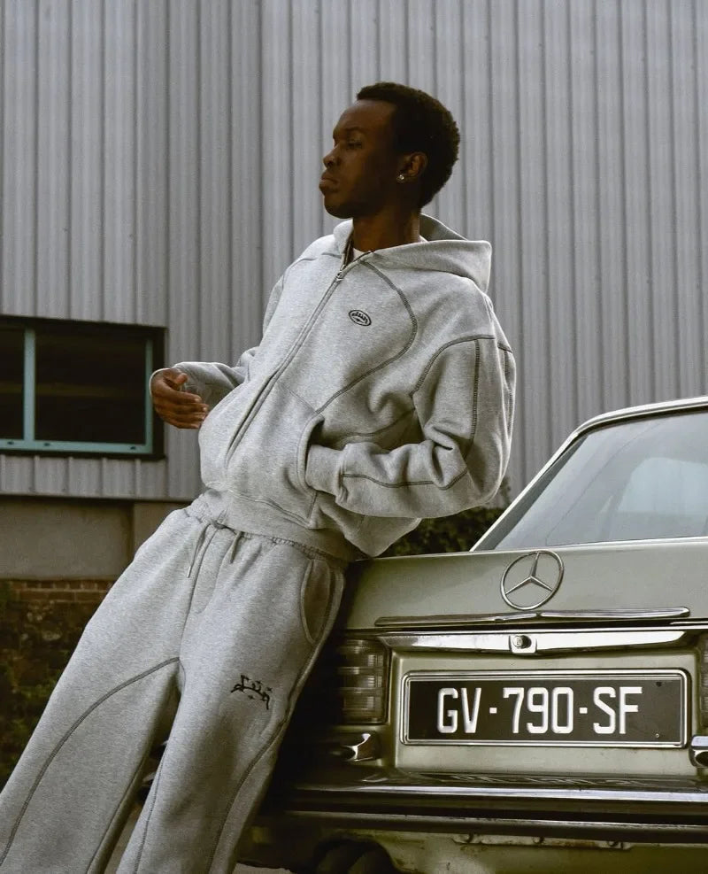 🔥 Y2K High Street Hip-Hop Trainingsanzug für Herren – 2-teiliges Set mit Hoodie & Jogginghose 🔥