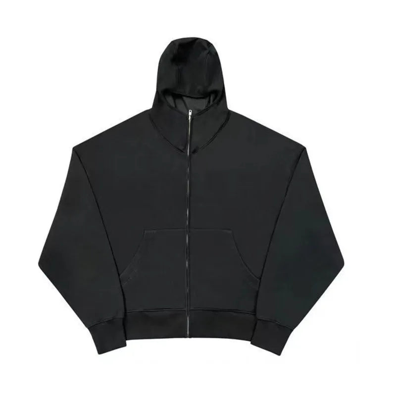 HKSH Techwear Hoodie mit Maske – Ninja Streetwear Zip-Up Kapuzenjacke
