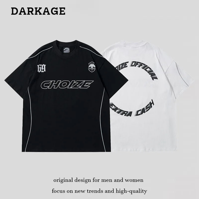 Oversize T-Shirt für Herren – Streetwear mit Letter-Print | Harajuku Hip-Hop Style