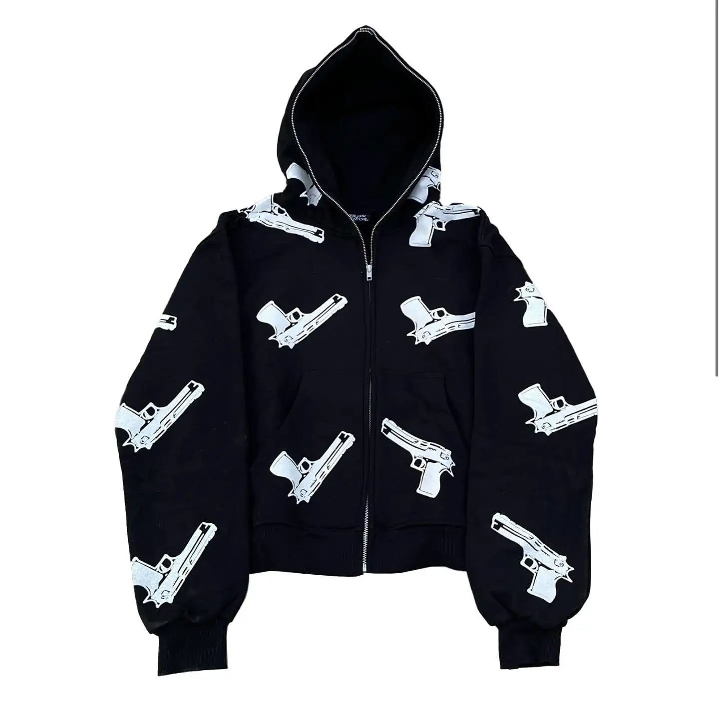 Streetwear Basic Hoodie mit Kapuze und Tasche | Gothic Print | Langarm Sweatshirt | Modisches Y2K Party-Outfit für Herbst & Winter