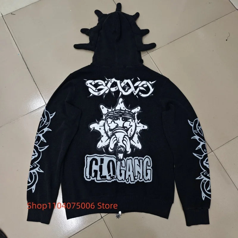 Glo Gang Zip Hoodie Streetwear Sweatshirt Premium Cotton Comfortable Casual Fashion Pullover