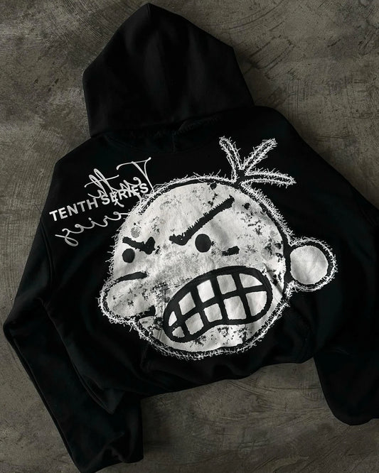Y2K Hoodie – Hip Hop Cartoon Print Oversized Pullover für Männer und Frauen