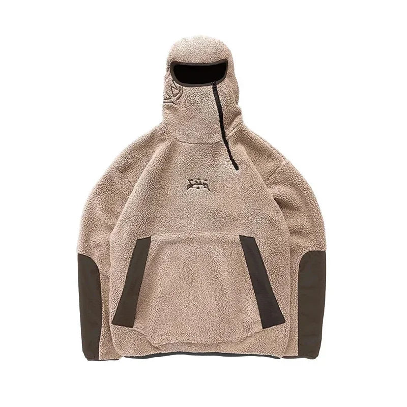 Shaker Jacket – Hip-Hop Streetwear Hoodie mit Ninja-Maske & Patchwork für Herren