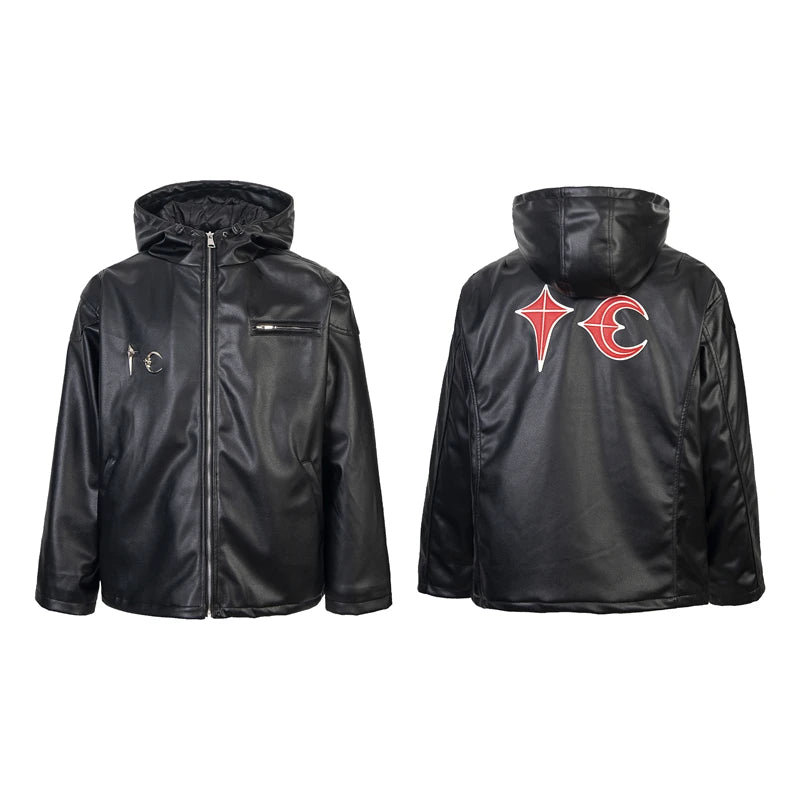 Thug Club Leder-Baumwolljacke mit Kapuze – High Street Vintage Style für Herren & Damen