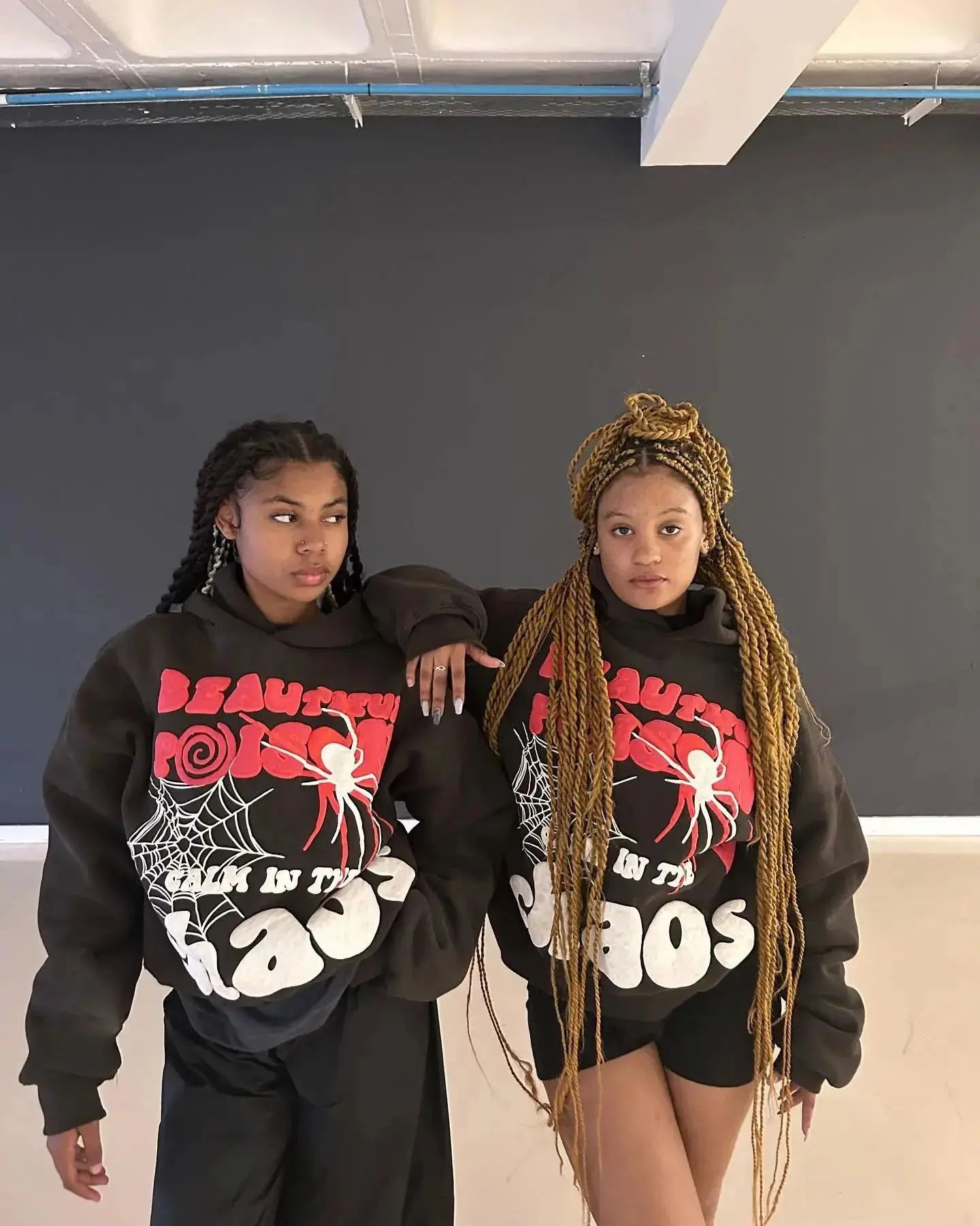 Y2K Plus Size Hoodie für Frauen – Harajuku Sweatshirt, Lange Hose, Hip Hop Punk, Langarm, mit Taschen, Streetwear