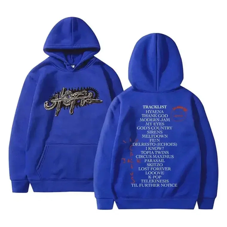 🎵 Cactus Jack "UTOPIA" Graphic Hoodie – Unisex Oversize Hoodie | Vintage Streetwear Style | Hip-Hop Pullover für Herbst & Winter
