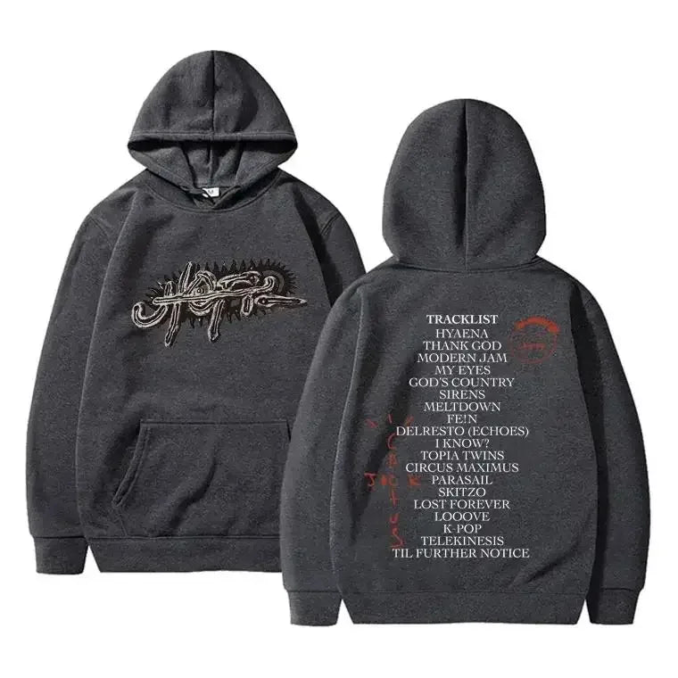 🎵 Cactus Jack "UTOPIA" Graphic Hoodie – Unisex Oversize Hoodie | Vintage Streetwear Style | Hip-Hop Pullover für Herbst & Winter