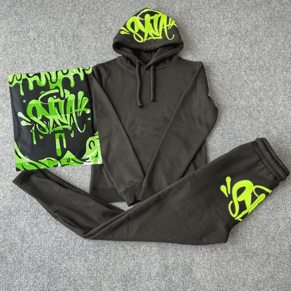 Sy-World Streetwear Tracksuit – Zweiteiliges Set für Herbst & Winter | Unisex Y2K Hip-Hop Style