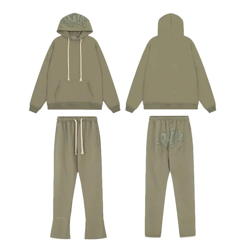 Syna World Y2K Oversized Fleece Hoodie – Unisex Streetwear Set im High Street Hip-Hop Style