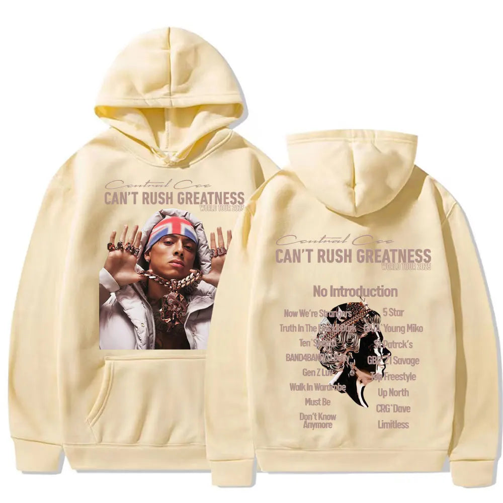 Central Cee Hoodie – „Can’t Rush Greatness“ World Tour 2025 | Unisex Oversized Kapuzenpullover | Hip-Hop Streetwear Sweatshirt