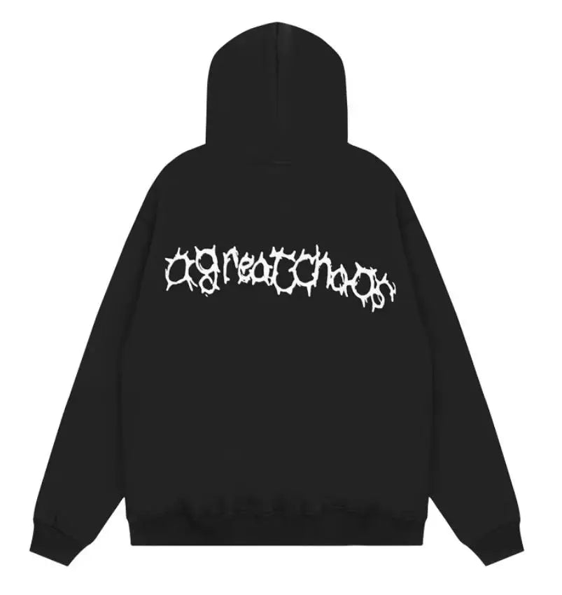 New Men DESTROY A Great Chaos AGC Vamp KEN CARSON Pullover Hoodie – Samt-Baumwolle, dickes Fleece, US Größe (Modell N166)