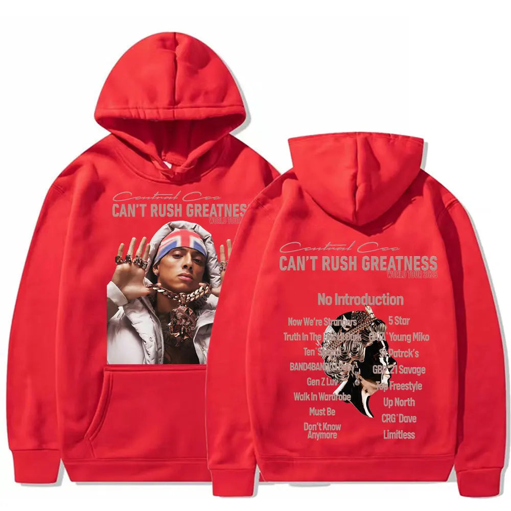 Central Cee Hoodie – „Can’t Rush Greatness“ World Tour 2025 | Unisex Oversized Kapuzenpullover | Hip-Hop Streetwear Sweatshirt