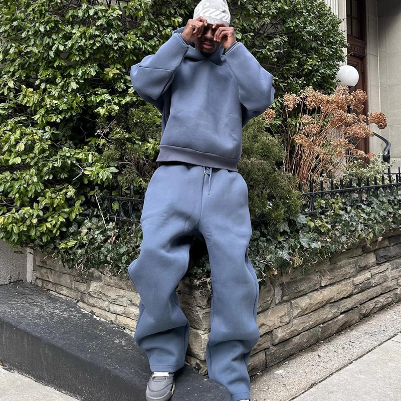 Männer Herbst 2-teiliger Set – Lässiges Hoodie & Jogginghose Outfit