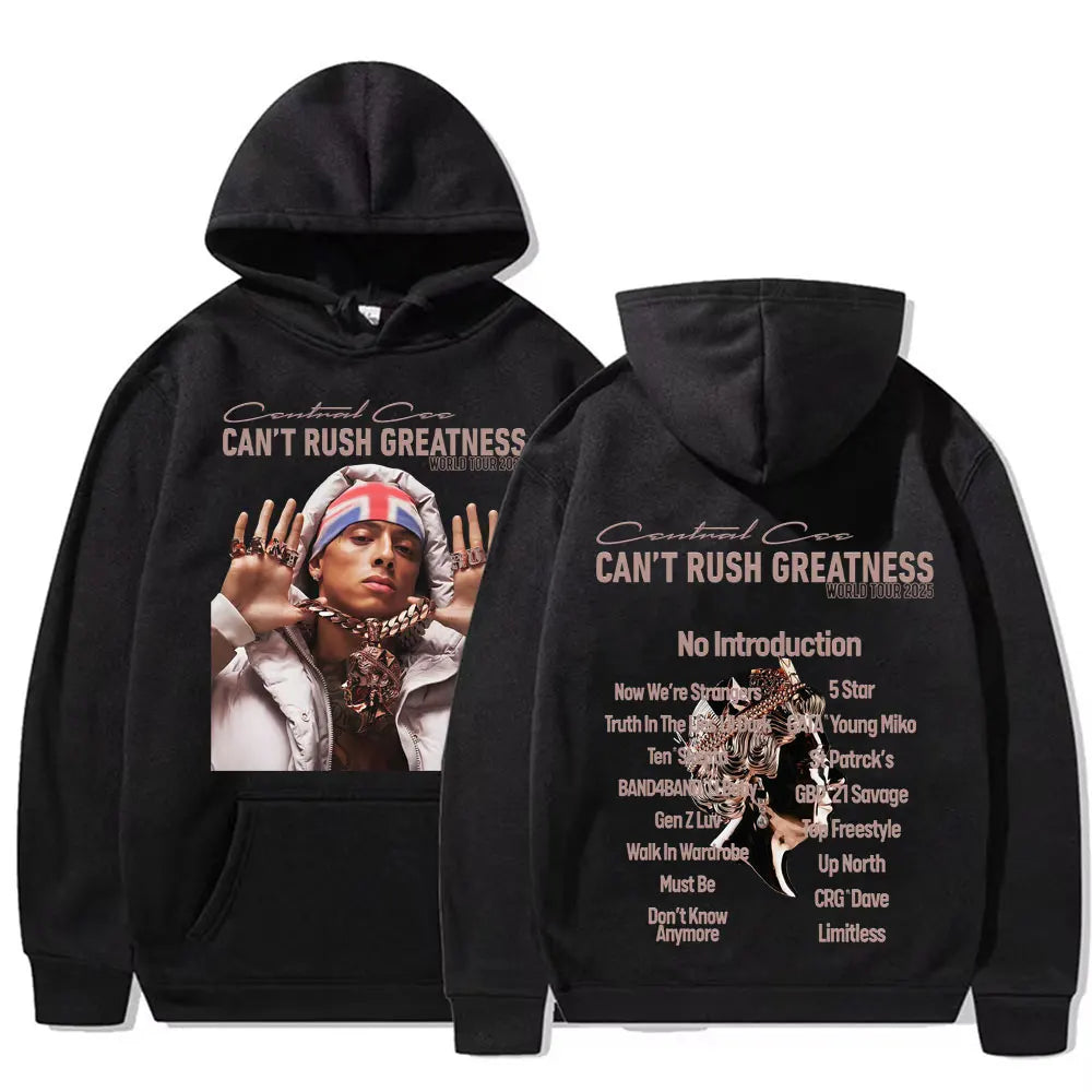 Central Cee Hoodie – „Can’t Rush Greatness“ World Tour 2025 | Unisex Oversized Kapuzenpullover | Hip-Hop Streetwear Sweatshirt