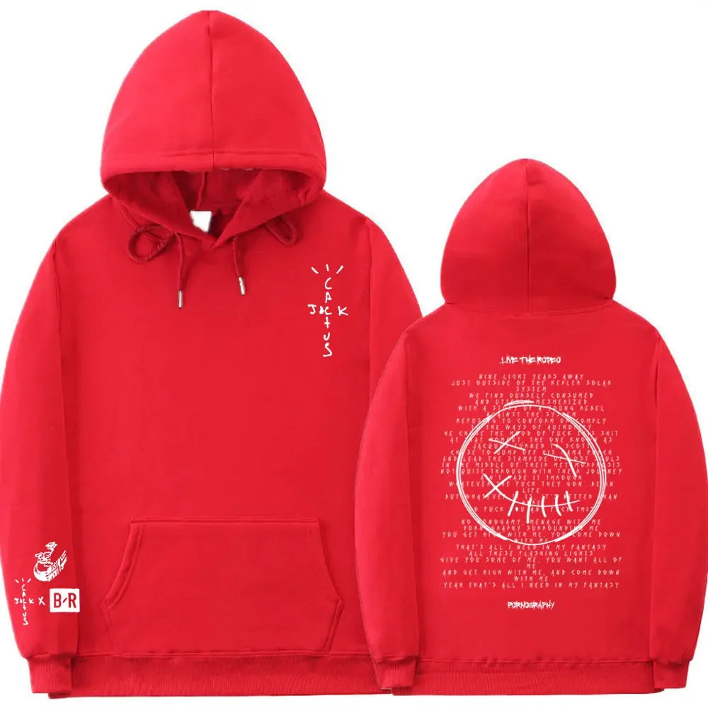 Cactus Jack Hoodie – Oversized Streetwear mit Front- & Rückendruck | Unisex für Männer & Frauen
