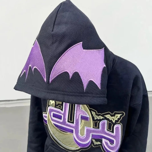 Y2K Zip Hoodie mit Flügel-Print – Lockerer Unisex-Hoodie für Herbst & Winter