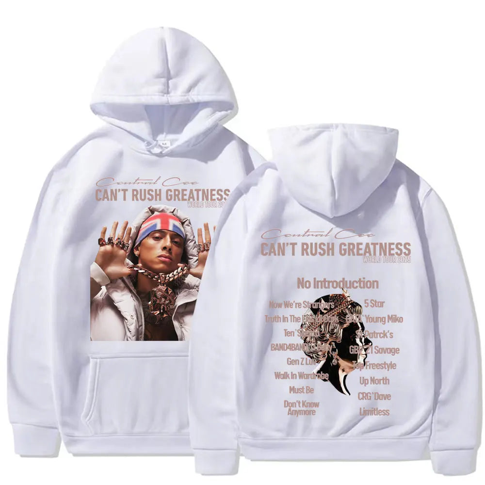Central Cee Hoodie – „Can’t Rush Greatness“ World Tour 2025 | Unisex Oversized Kapuzenpullover | Hip-Hop Streetwear Sweatshirt