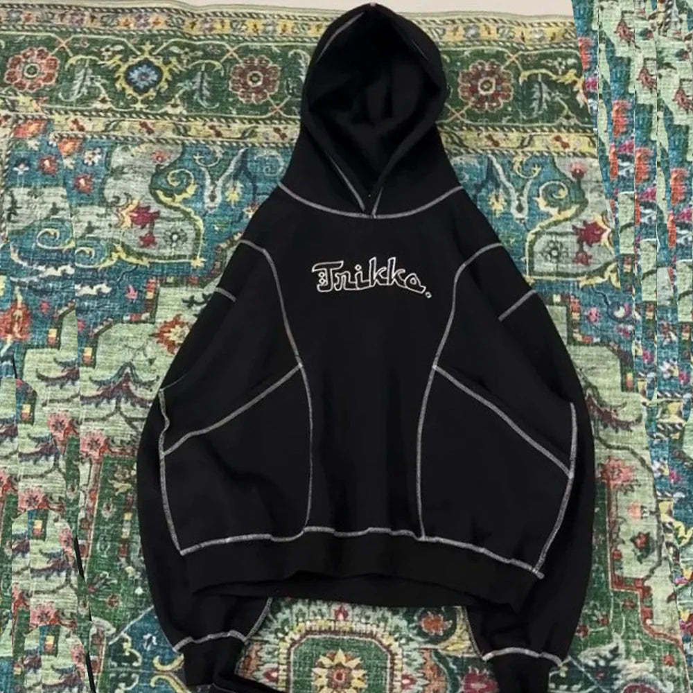 2025 Winter Externe Stickerei Letter Hoodie – Streetwear Hip Hop Trendy Pullover für Männer und Frauen