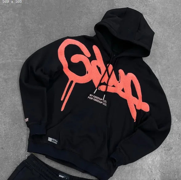 New Punk Goth Casual Loose Men Suit 2025 - American High Street Fashion Hoodie für Herren