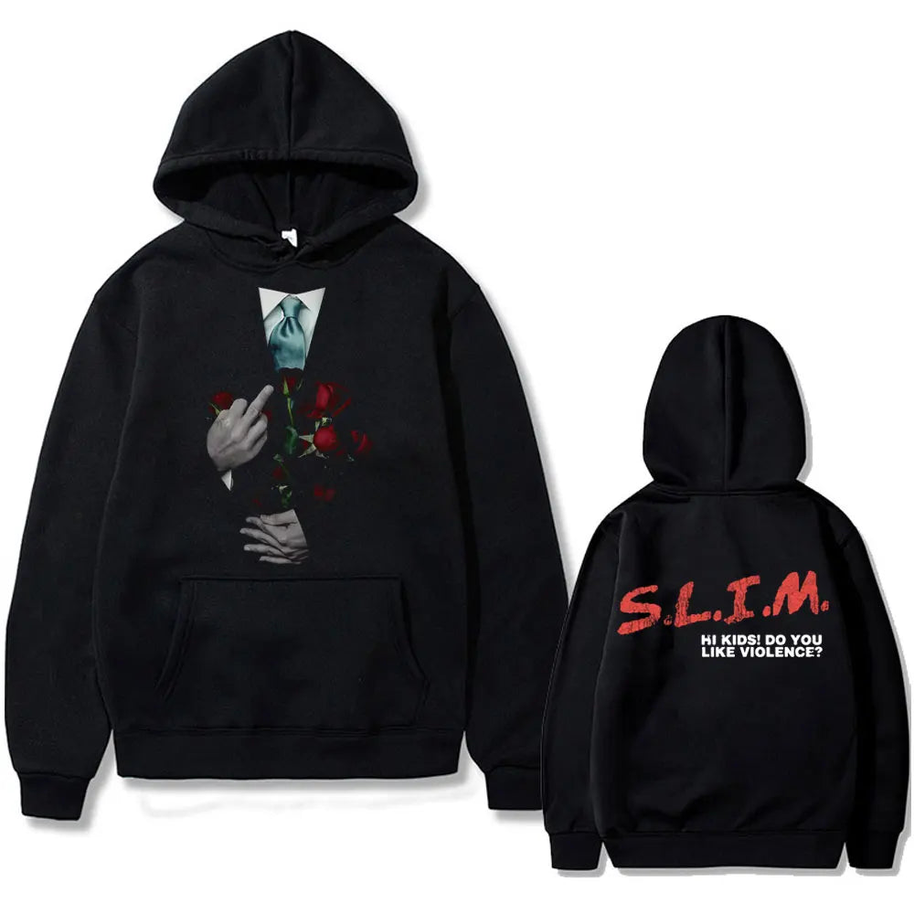 Hip Hop Hoodie „Eminem Slim Hi Kids – Do You Like Violence“