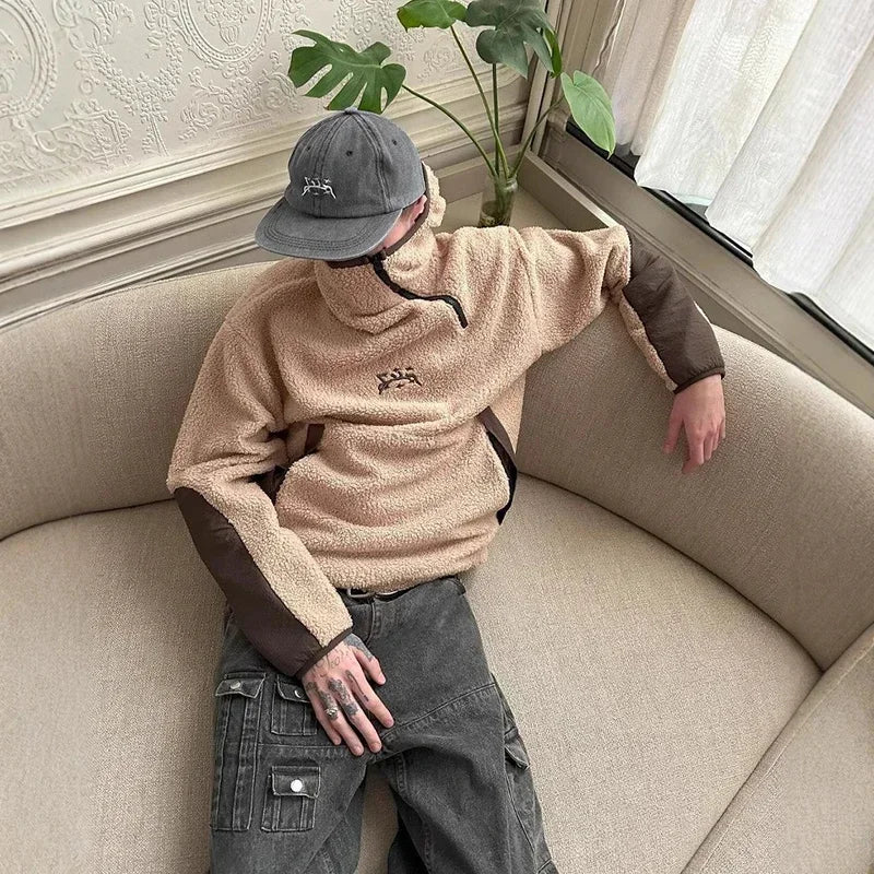 Shaker Jacket – Hip-Hop Streetwear Hoodie mit Ninja-Maske & Patchwork für Herren