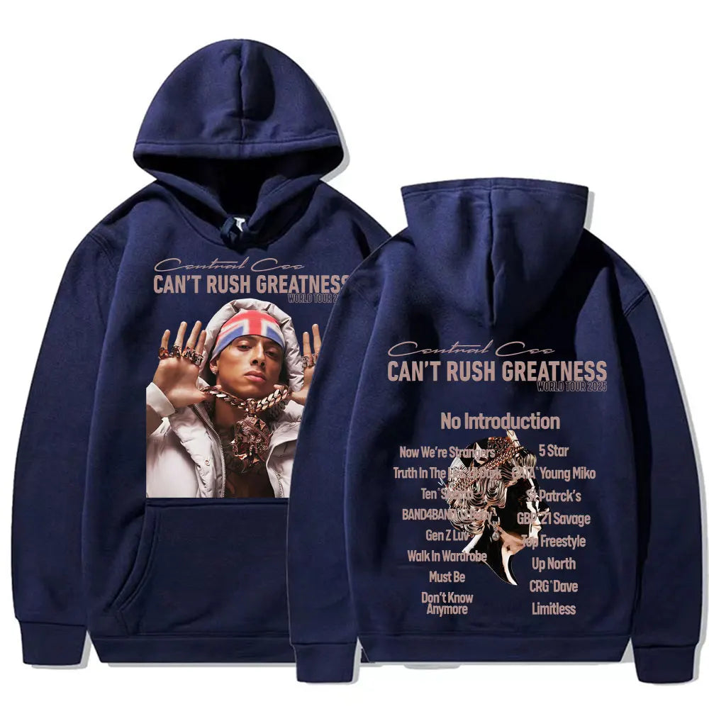 Central Cee Hoodie – „Can’t Rush Greatness“ World Tour 2025 | Unisex Oversized Kapuzenpullover | Hip-Hop Streetwear Sweatshirt