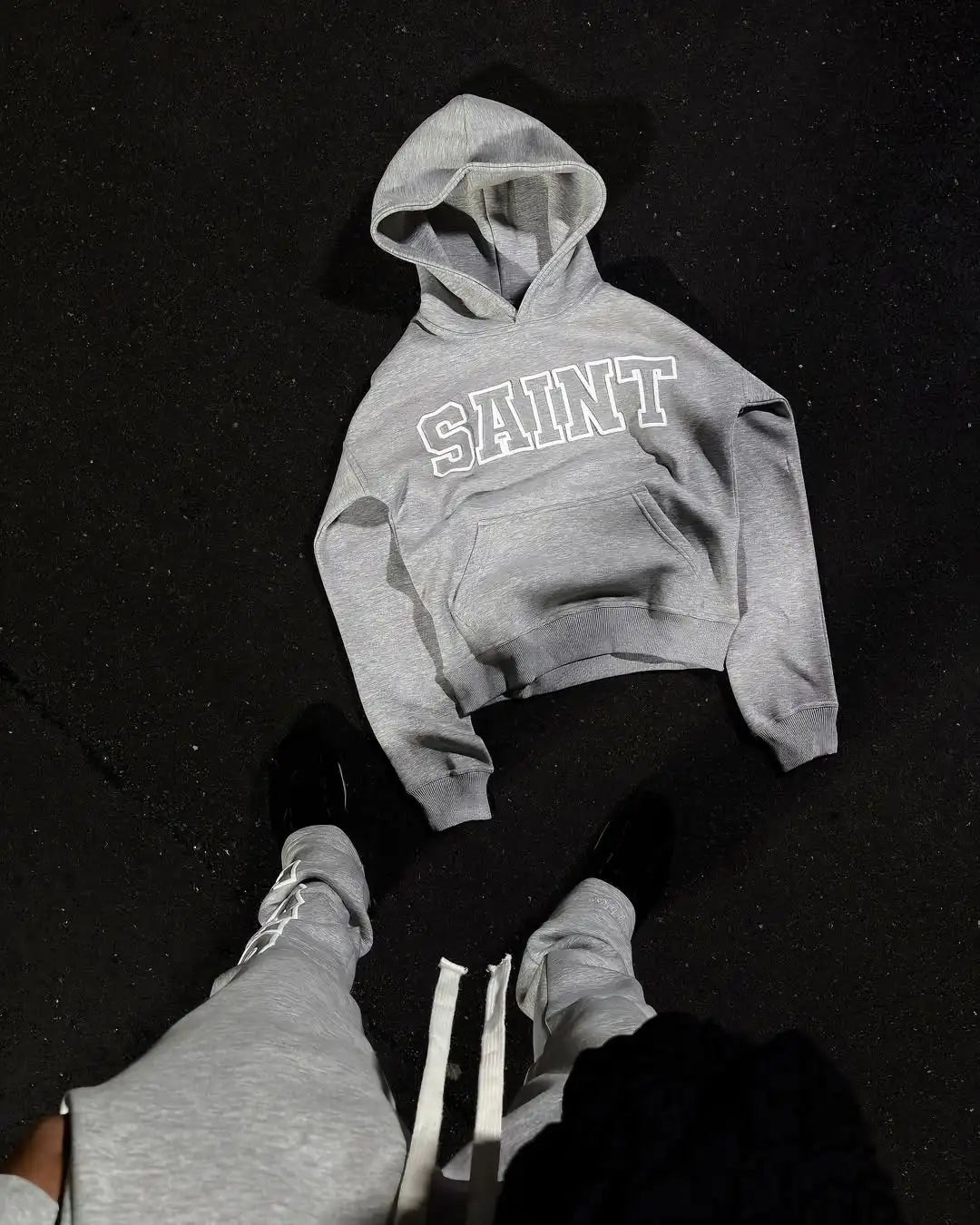 🖤 High Street Retro Style 2-teiliges Set – Hoodie & Jogginghose 🖤