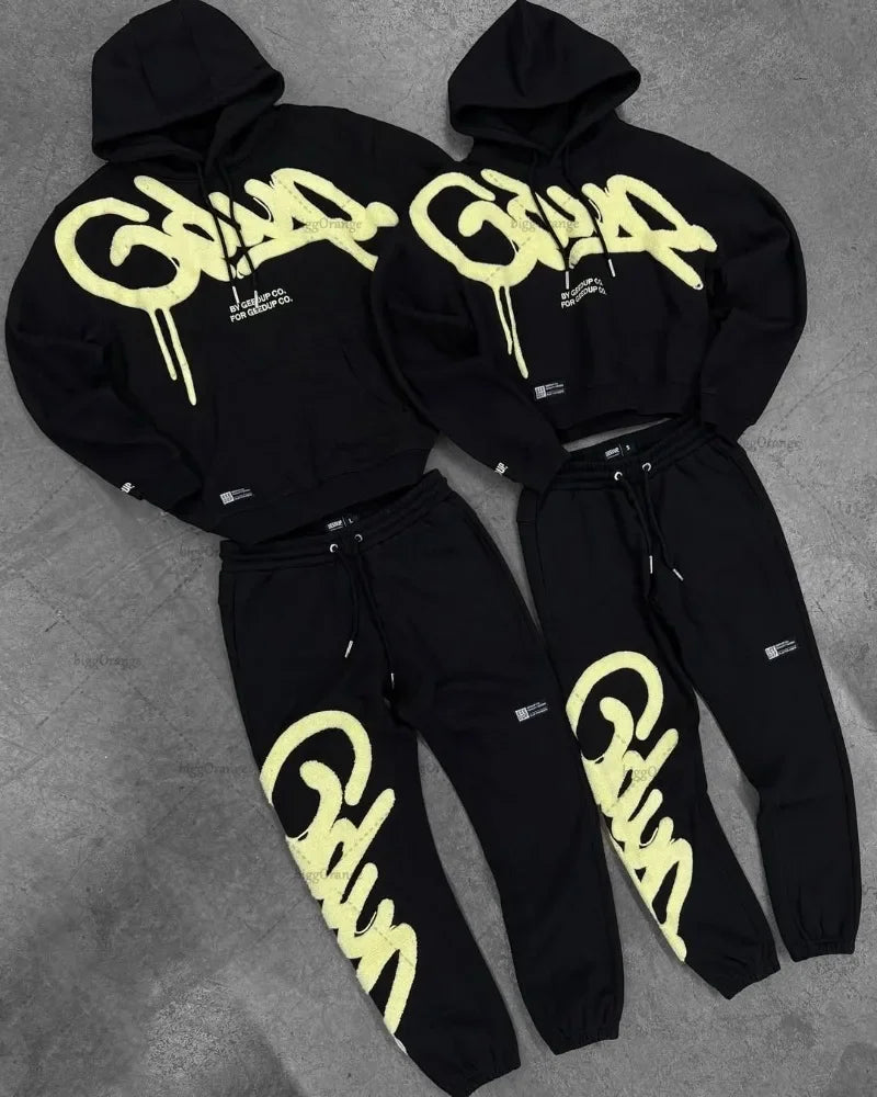 New Punk Goth Casual Loose Men Suit 2025 - American High Street Fashion Hoodie für Herren