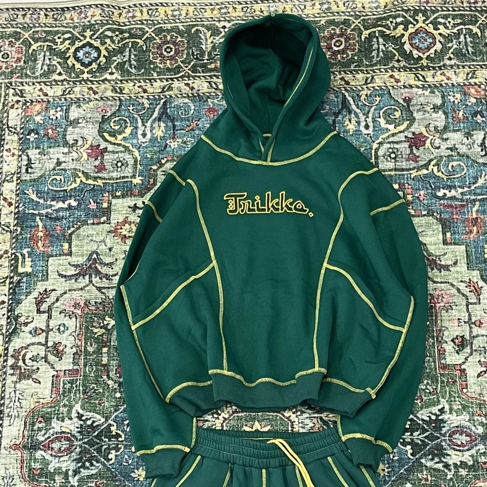 2025 Winter Externe Stickerei Letter Hoodie – Streetwear Hip Hop Trendy Pullover für Männer und Frauen