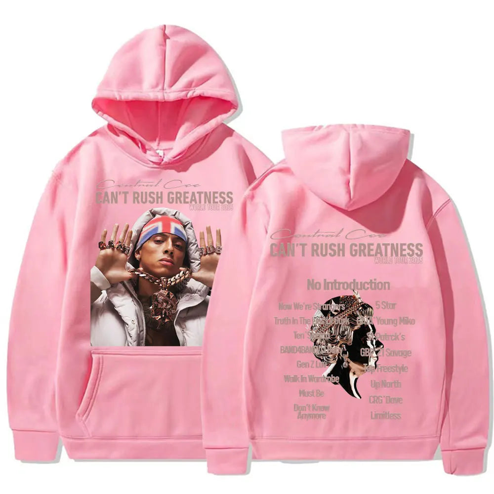 Central Cee Hoodie – „Can’t Rush Greatness“ World Tour 2025 | Unisex Oversized Kapuzenpullover | Hip-Hop Streetwear Sweatshirt