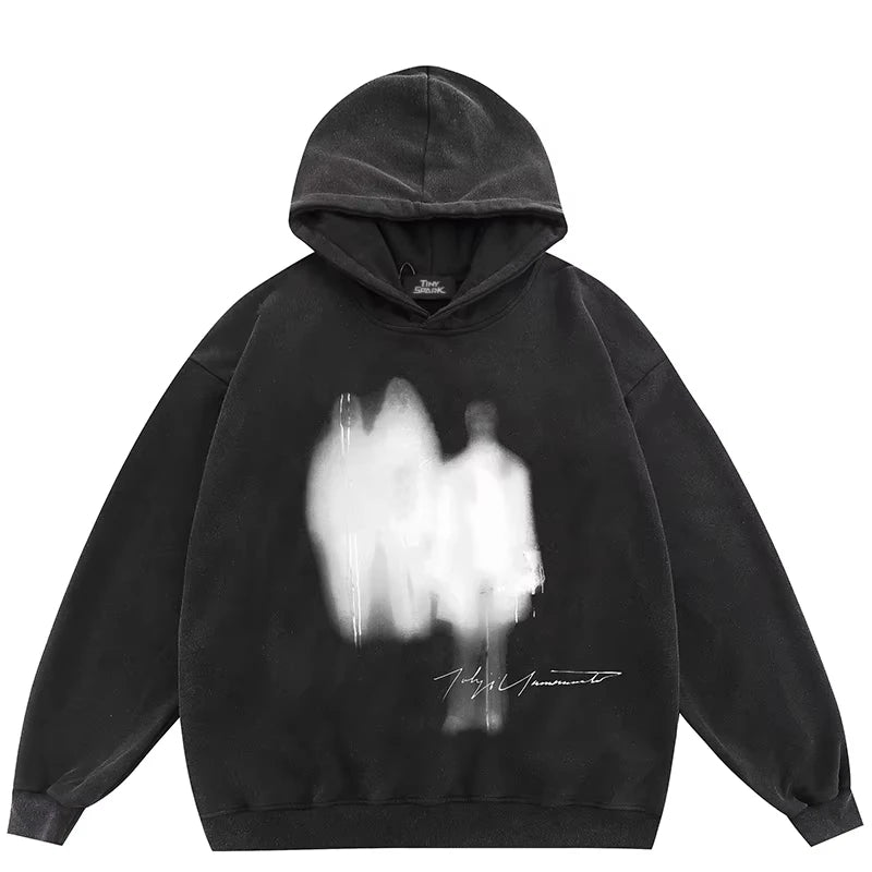 2024 Trendiger Hoodie mit Ghost-Print – Streetwear Unisex Sweatshirt aus Baumwolle