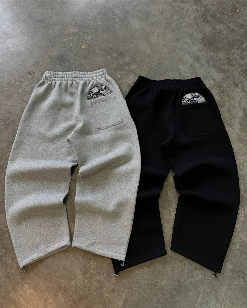 High Street Hip-Hop Herren Anzug – Modischer Pullover mit Gothic Harajuku Stickerei, Lockerer Casual Tracksuit für Männer